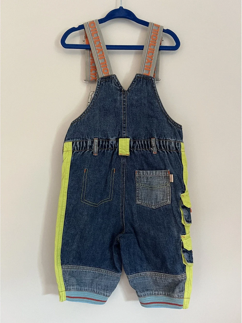Oilily Boys Denim Pocket Accent Overalls